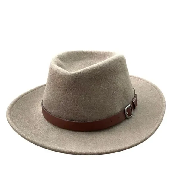 Bailey Briar Wool Fedora Hat with Taupe Brown Band